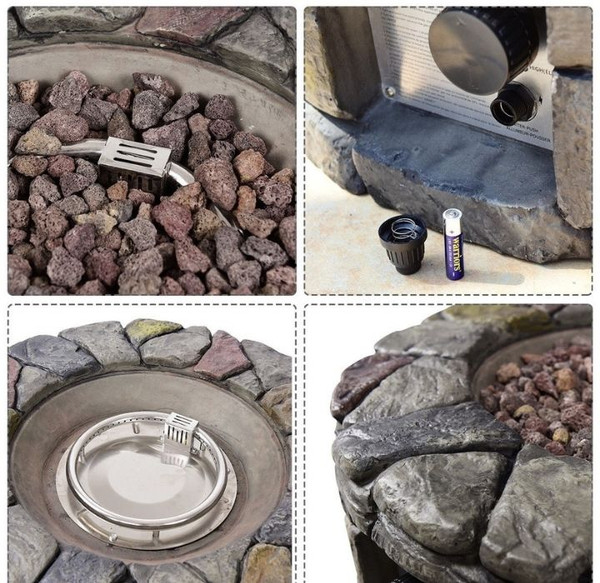 28" Propane Gas Fire Pit with Weather-Resistant Stone Finish  product image