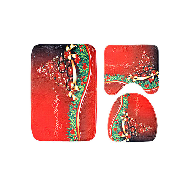 3-Piece Christmas Bathroom Rug Set product image