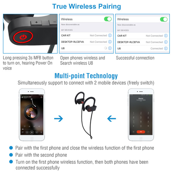 In-Ear Around-the-Neck Wireless Sport Earbuds product image