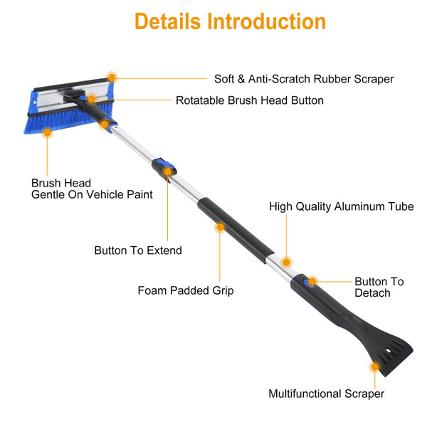 Extendable Ice Scraper Snow Brush product image