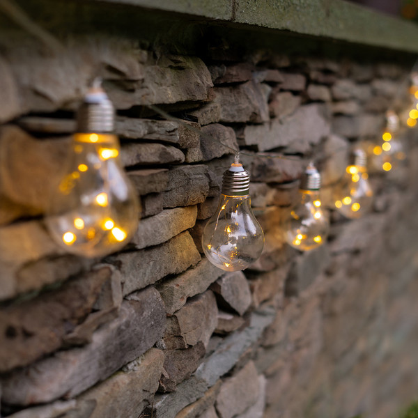 Solar Powered LED Patio Bulb String Lights (3 Styles) product image