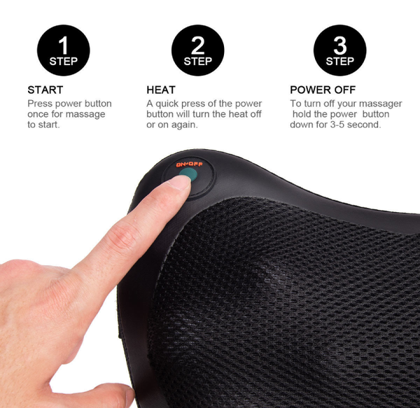 Shiatsu Massage Pillow with Heat and Car/Home Chargers product image