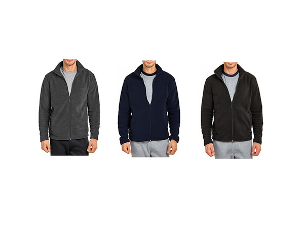 Men's Full Zip Polar Fleece Jackets (3-Pack) product image