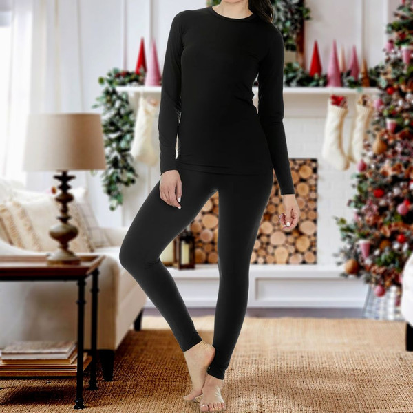 Women's Fleece-Lined Top & Bottom Thermal Set (3-Pack) - Pick Your