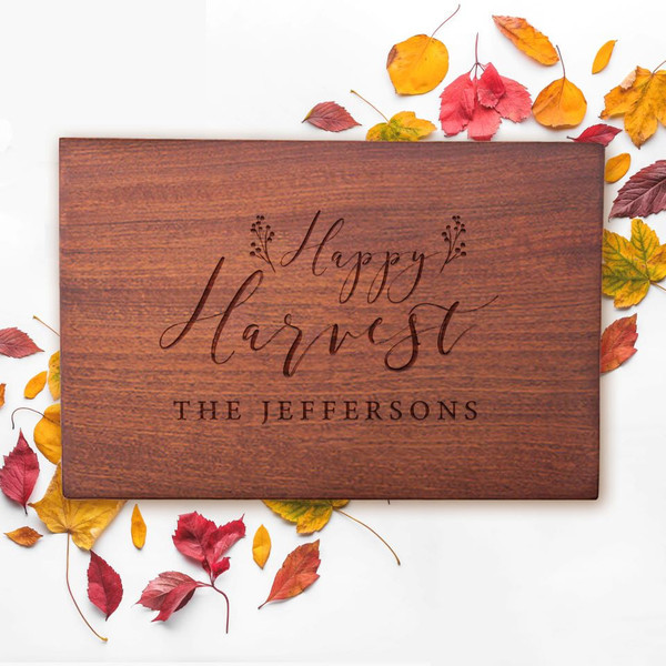 Personalized 10" x 15" Holiday Mahogany Cutting Boards product image