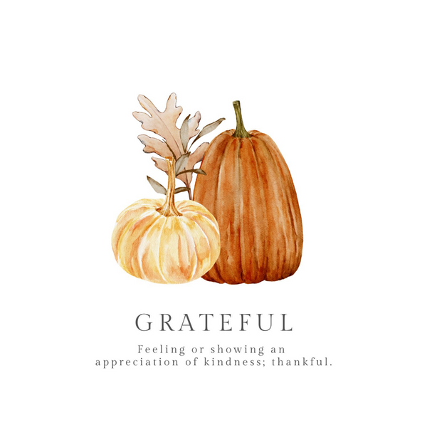 'Grateful' Wall Art with Pumpkin Graphic product image