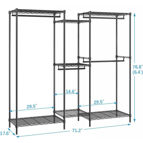 Portable Freestanding Carbon Steel Garment Rack product image