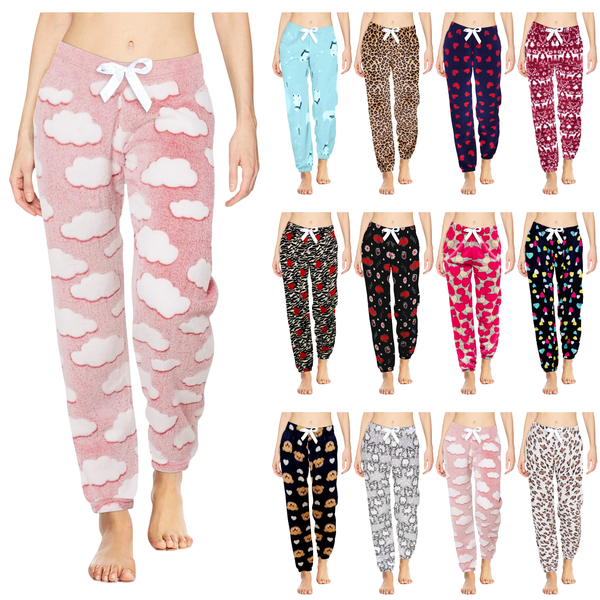 Women's Ultra-Plush Micro Fleece Pajama Pants (3-Pack) - Pick Your Plum