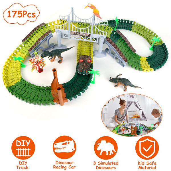 175-Piece Dinosaur Race Track Set product image