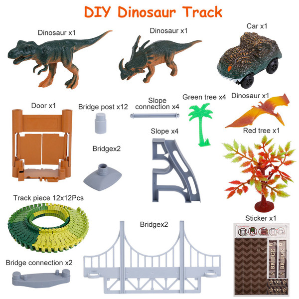 175-Piece Dinosaur Race Track Set product image