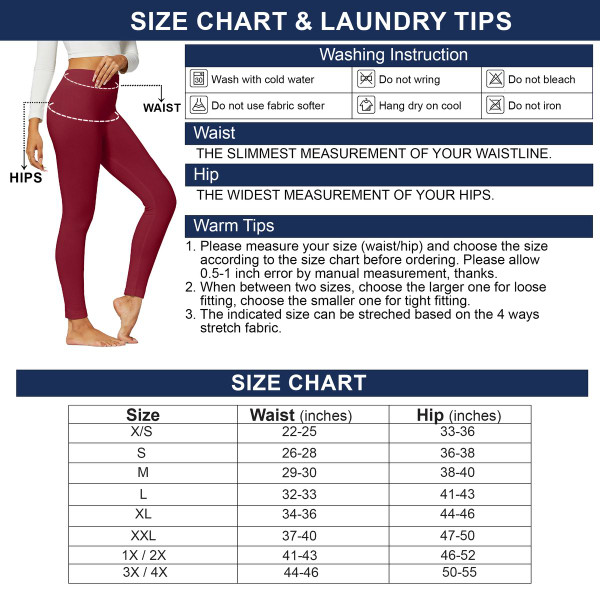 Women's Regular and Plus Size Premium High-Waist Fleece-Lined Leggings product image