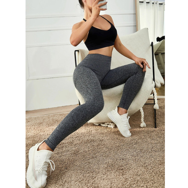 High-Waist Fleece-Lined Marled Leggings product image