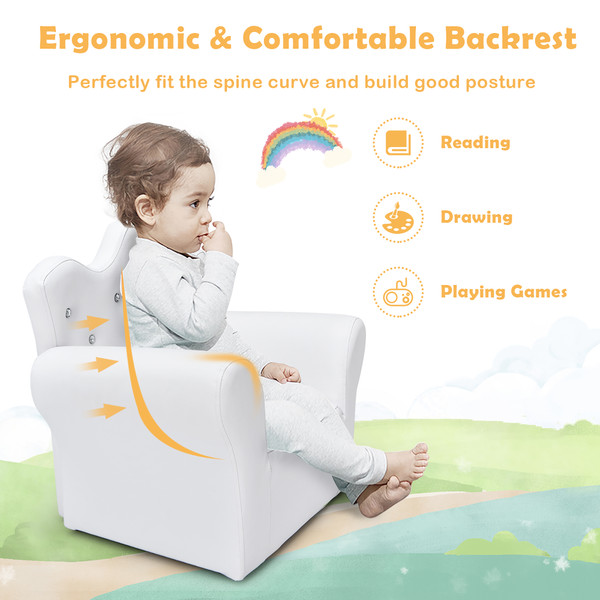 Kids' Princess Sofa Armchair with Ottoman product image