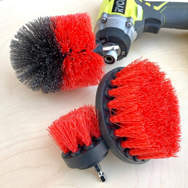 3-Piece Power Drill Cleaning Brush Set - Pick Your Plum