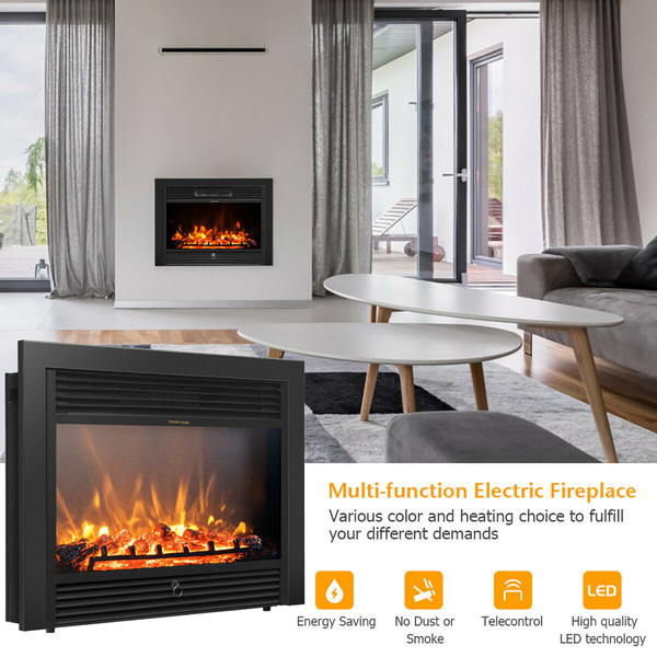Electric 28.5" Insert Fireplace  Heater with Remote Control product image