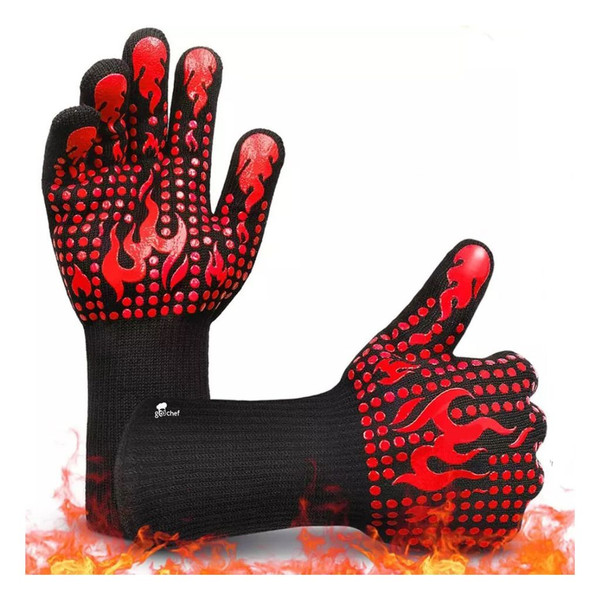 FlameOn Heat-Resistant Silicone BBQ Grilling and Cooking Gloves (1-Pair) product image