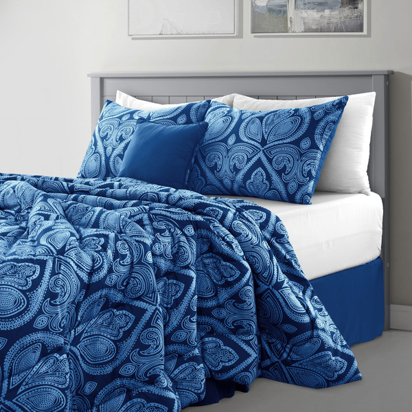 Reversible Microfiber Bed Comforter with Pillow Shams product image