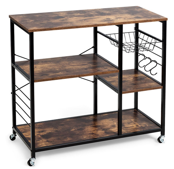 Industrial Rolling Kitchen Baker's Rack product image