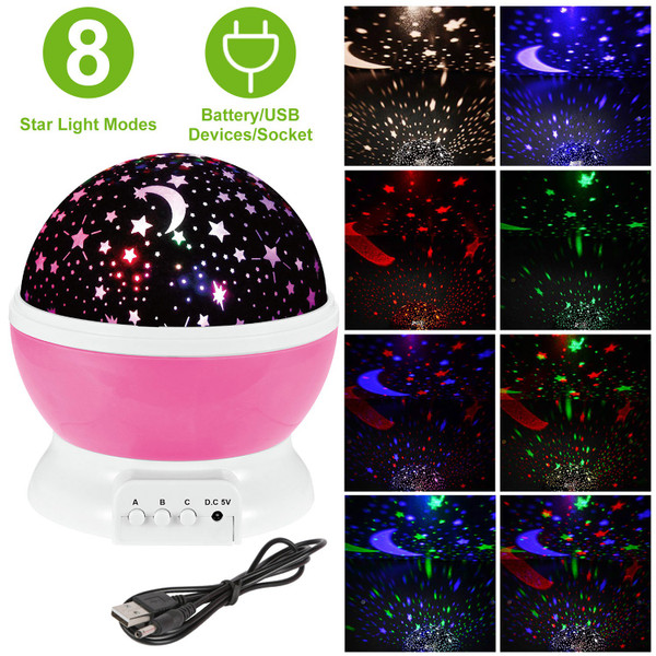 Kids' Rotating Starry Night Lamp product image