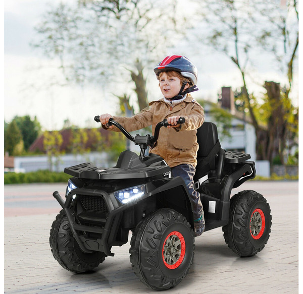 Kids' 12V Electric 2-Speed Ride-On ATV with MP3 Port & LED Lights product image