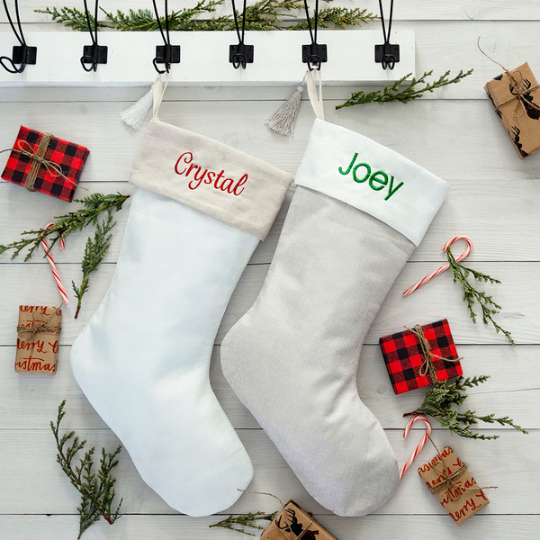 Personalized Embroidered Stockings with Tassel product image