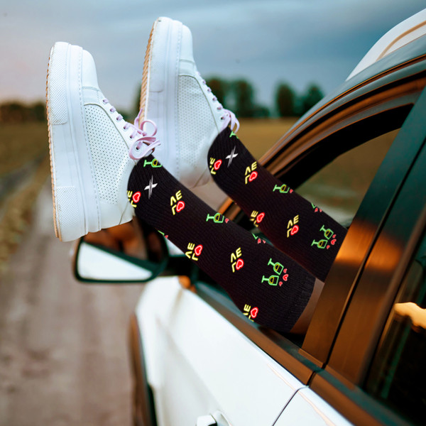 Holiday Fun and Christmas Knee-High Compression Socks (3-Pair) product image