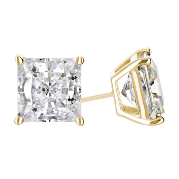 18K-Gold-Plated Round- and Princess-Cut Stud Earring Set (2-Pair) product image