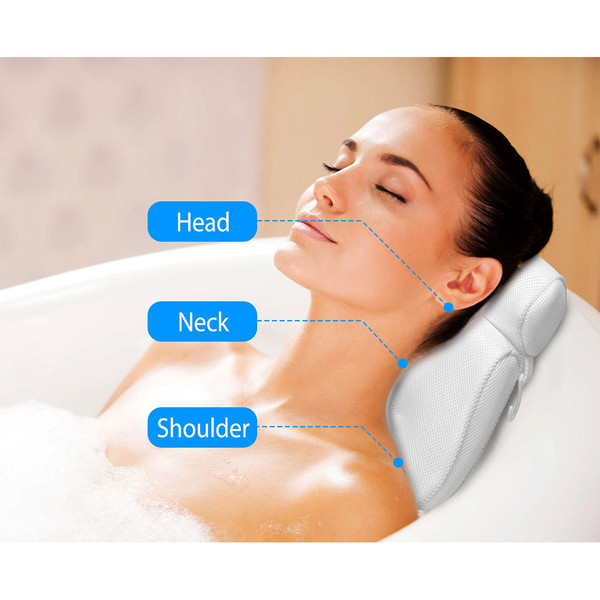NewHome Suction Cup Bathtub Pillow