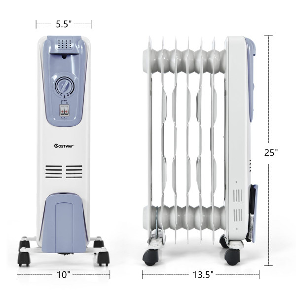 1500W Electric Oil Filled Radiator Space Heater product image