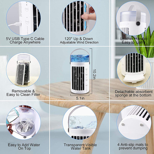 Personal Quiet Humidifier and Cooling Fan product image