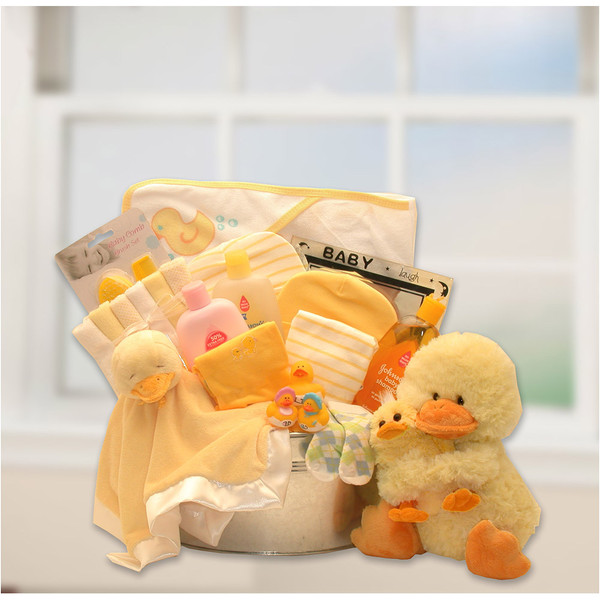 New Baby Deluxe Bath Time Gift Basket (Yellow) product image