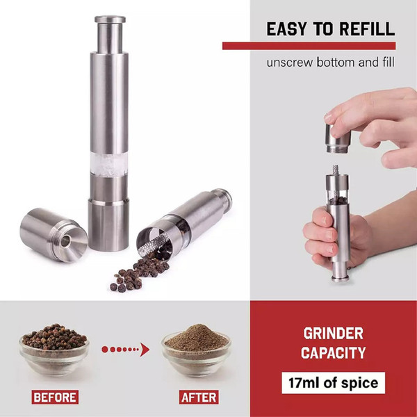 Nuvita™ Mini Push-Button Salt and Pepper Grinder Set product image