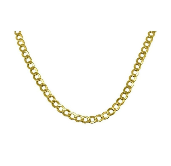 Solid 10K Gold Unisex 2.5mm Italian Cuban Curb Link Chain product image