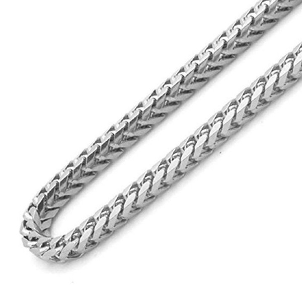 Solid .925 Sterling Silver Box Link Chain, 2mm Franco Square product image