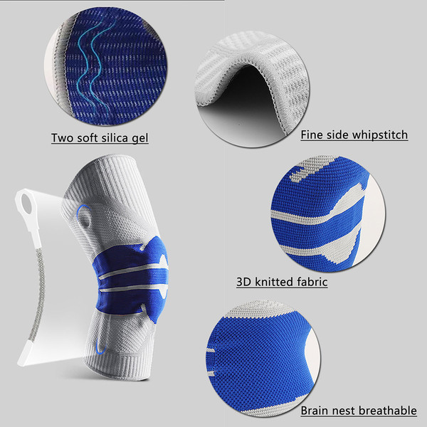 Pro Compression Knee Pad with Patella Gel & Side Stabilizer Supports (2-Pair) product image