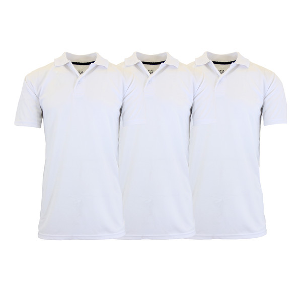 Men's Dry-Fit Moisture-Wicking Polo Shirt (3-Pack) product image