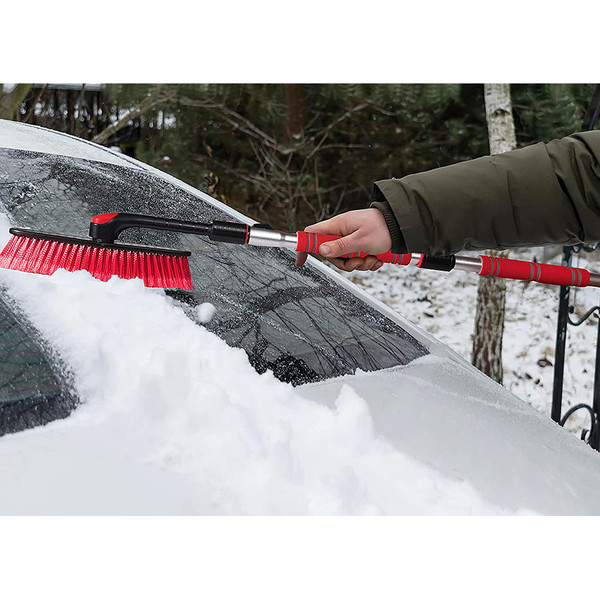 Zone Tech® Extendable Snow Brush And Ice Scraper with Rotating Brush Head product image