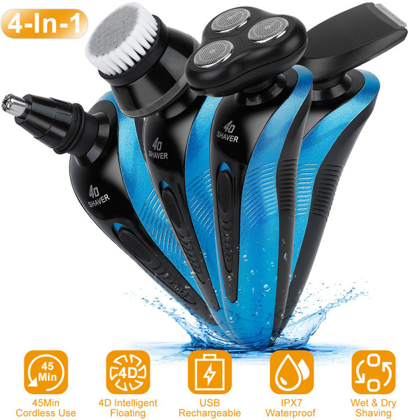 4-in-1 Men's Waterproof Electric Shaver product image