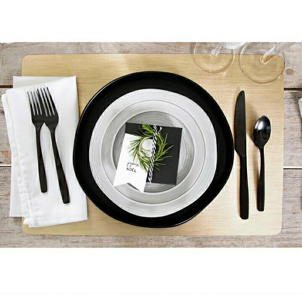 Slip-Resistant Washable Metallic  Dining Table Place Mat (4-Pack) product image