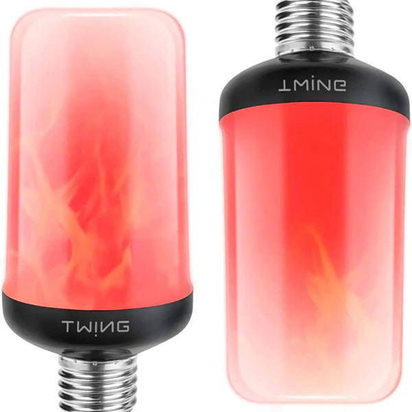 LED Flame Light Bulb, 4 Modes Fire Light Bulb with Gravity Sensor, E26/E27 Base (4-Pack) product image