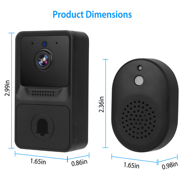 Smart Wi-Fi Video Doorbell with Wireless Chime product image