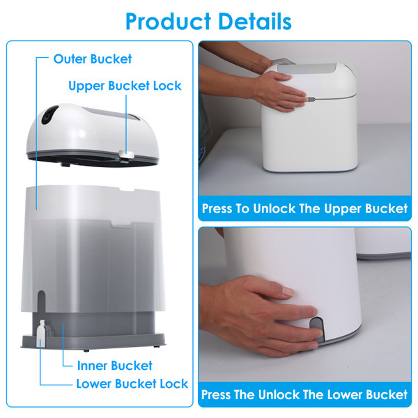 iMounTEK® 2.38-Gallon Smart Motion-Sensing Trash Can product image