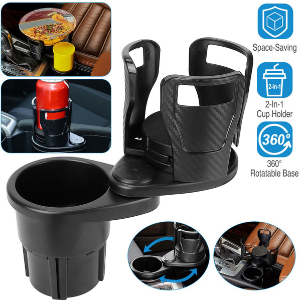 Multifunctional Cup Holder Expander 2 in 1 All Purpose Car Cup Holder and  Organizer With Adjustable