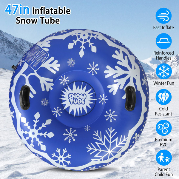 47-Inch Inflatable Snow Tube product image