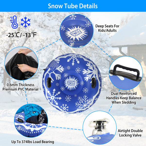 47-Inch Inflatable Snow Tube product image