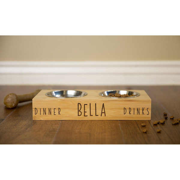 Personalized Pet Feeding Stand with Bowls product image