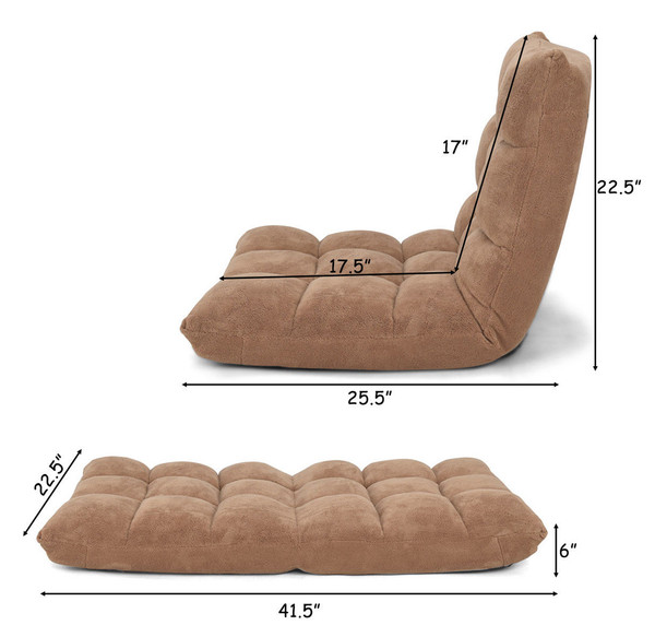 Adjustable 14-Position Microsuede Floor Chair product image