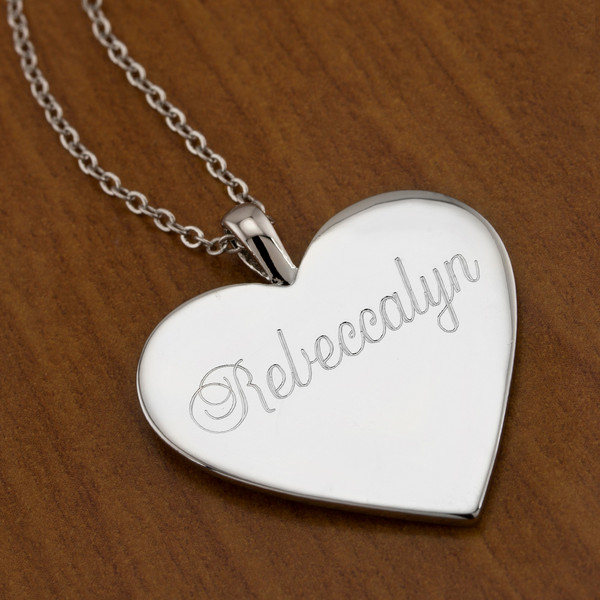 Personalized 18K-Gold-Plated Heart Necklaces product image