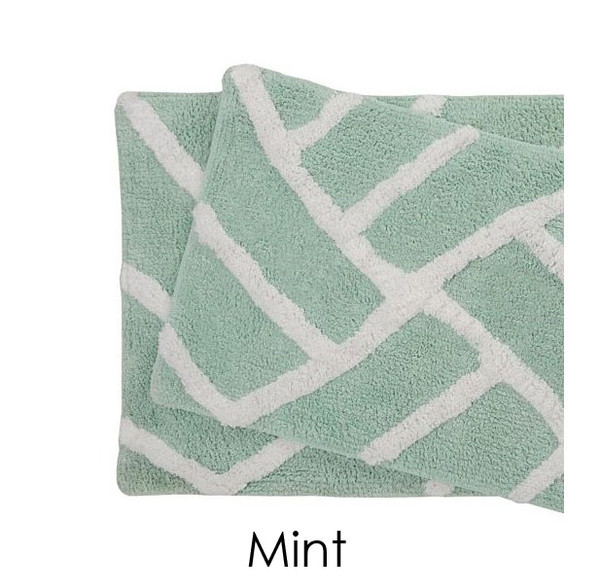 100% Cotton Plush Water Absorbent Bath Mat (2-Pack) product image