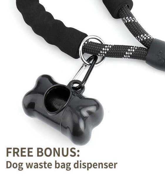 Reflective Dog Leash with Poop Bag Dispenser (1- or 2-Pack) product image